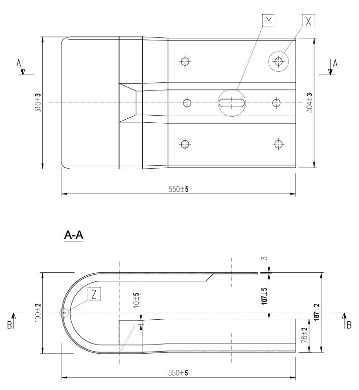 łącznik czołowy barani rog
