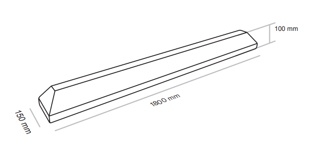 Separator parkingowy U-25b 1800