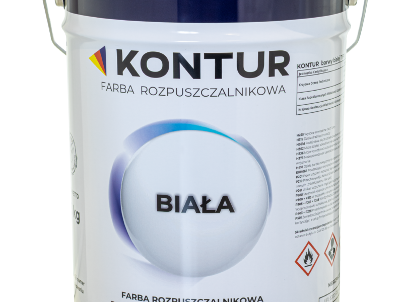 KONTUR   biała farba akrylowa rozpuszczalnikowa