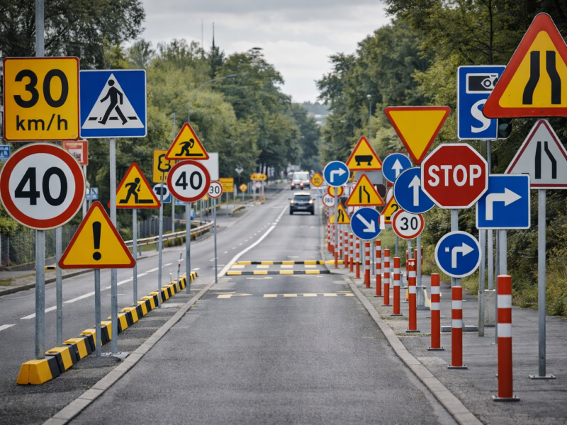 Znaki drogowe i akcesoria